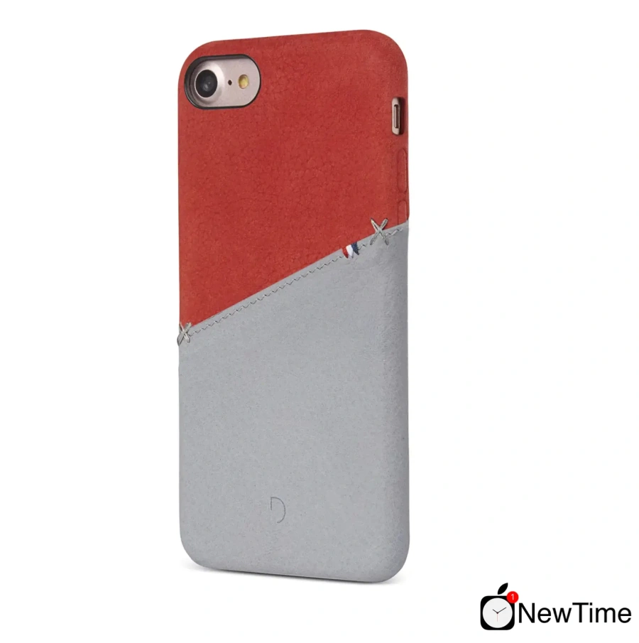 Чохол DECODED Leather Back Cover Card Case Red/Grey for iPhone SE 2020 / iPhone 8/7/6s/6 (DA6IPO7SO1RDGY)